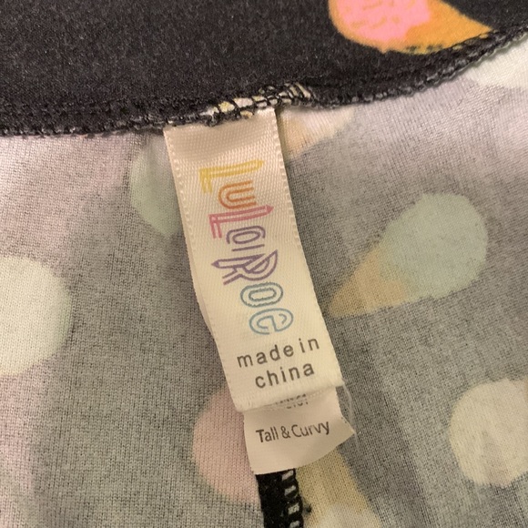 Lularoe Tall/Curvy Leggings. Ice Cream Cone design. Excellent condition. - Picture 3 of 3